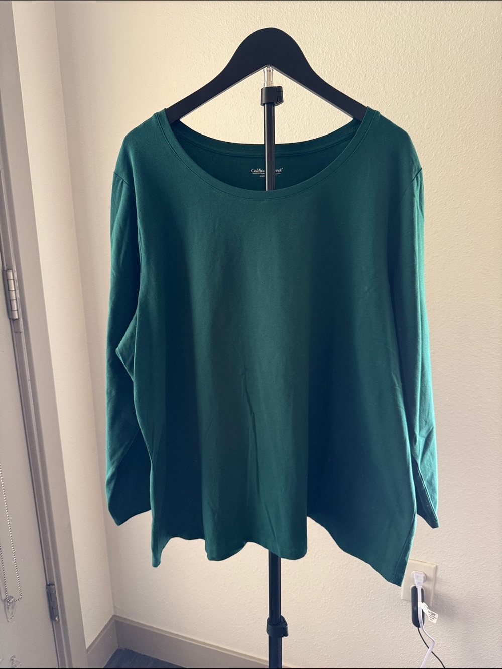 Coldwater Creek Forest Green Long Sleeve Tee